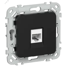 FLITE Розетка компьютерная RJ45 категория 5Е UTP РК5е-1-0-ФлЧ черный IEK