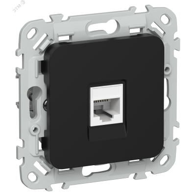 FLITE Розетка компьютерная RJ45 категория 5Е UTP РК5е-1-0-ФлЧ черный IEK