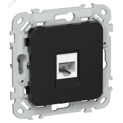 FLITE Розетка компьютерная RJ45 категория 5Е UTP РК5е-1-0-ФлЧ черный IEK