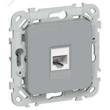 FLITE Розетка компьютерная RJ45 категория 5Е UTP РК5е-1-0-ФлС серый IEK