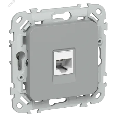 FLITE Розетка компьютерная RJ45 категория 5Е UTP РК5е-1-0-ФлС серый IEK