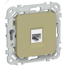 FLITE Розетка компьютерная RJ45 категория 5Е UTP РК5е-1-0-ФлО оливковый IEK