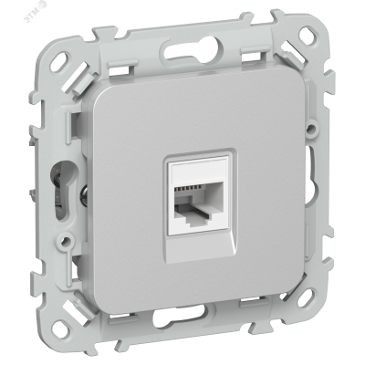 FLITE Розетка компьютерная RJ45 категория 5Е UTP РК5е-1-0-ФлА алюминий IEK