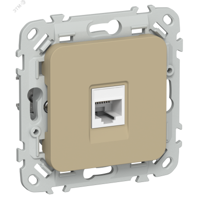 FLITE Розетка компьютерная RJ45 категория 5Е UTP РК5е-1-0-ФлХ хаки IEK