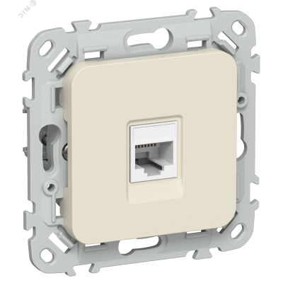 FLITE Розетка компьютерная RJ45 категория 5Е UTP РК5е-1-0-ФлСл сливочный IEK