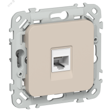 FLITE Розетка компьютерная RJ45 категория 5Е UTP РК5е-1-0-ФлЛ льняной IEK