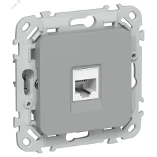 FLITE Розетка компьютерная RJ45 категория 6 UTP РК6-1-0-ФлС серый IEK