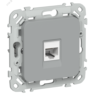 FLITE Розетка компьютерная RJ45 категория 6 UTP РК6-1-0-ФлС серый IEK