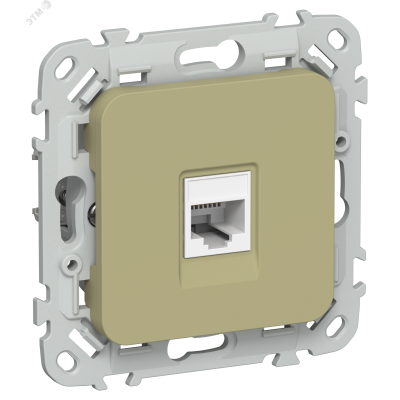 FLITE Розетка компьютерная RJ45 категория 6 UTP РК6-1-0-ФлО оливковый IEK