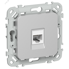 FLITE Розетка компьютерная RJ45 категория 6 UTP РК6-1-0-ФлА алюминий IEK