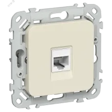 FLITE Розетка компьютерная RJ45 категория 6 UTP РК6-1-0-ФлСл сливочный IEK