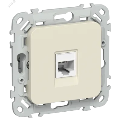 FLITE Розетка компьютерная RJ45 категория 6 UTP РК6-1-0-ФлСл сливочный IEK