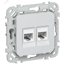 FLITE Розетка 2-местная компьютерная RJ45 категория 5Е UTP РК5е-2-0-ФлЖ жемчуг IEK