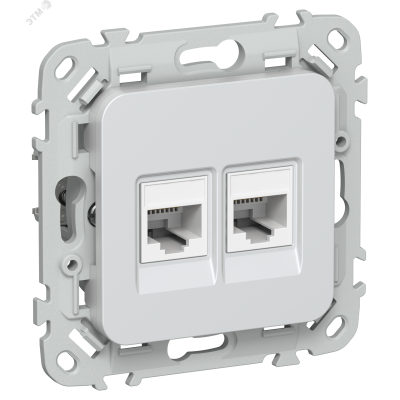 FLITE Розетка 2-местная компьютерная RJ45 категория 5Е UTP РК5е-2-0-ФлЖ жемчуг IEK