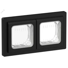 FLITE Рамка 2-местная IP55 Рпро-2-55-ФлЧ черный IEK