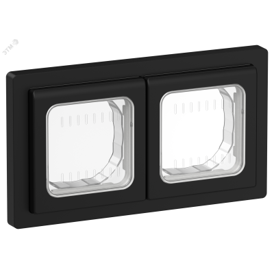 FLITE Рамка 2-местная IP55 Рпро-2-55-ФлЧ черный IEK