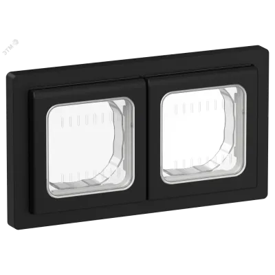 FLITE Рамка 2-местная IP55 Рпро-2-55-ФлЧ черный IEK