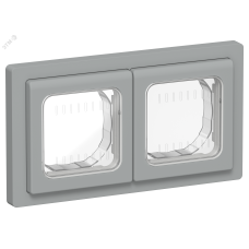 FLITE Рамка 2-местная IP55 Рпро-2-55-ФлС серый IEK