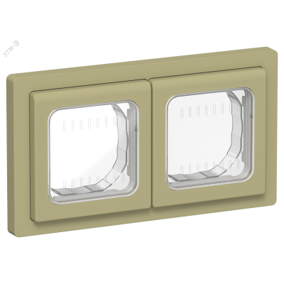 FLITE Рамка 2-местная IP55 Рпро-2-55-ФлО оливковый IEK