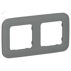 FLITE ARTISTIC Рамка 2-местная РУ-2-А-ФлМА мокрый асфальт IEK