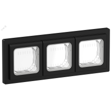 FLITE Рамка 3-местная IP55 Рпро-3-55-ФлЧ черный IEK