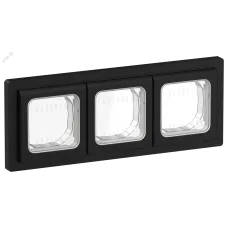 FLITE Рамка 3-местная IP55 Рпро-3-55-ФлЧ черный IEK