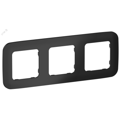 FLITE ARTISTIC Рамка 3-местная РУ-3-А-ФлЧ черный IEK