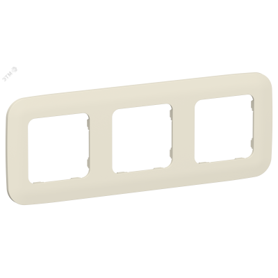 FLITE ARTISTIC Рамка 3-местная РУ-3-А-ФлСл сливочный IEK