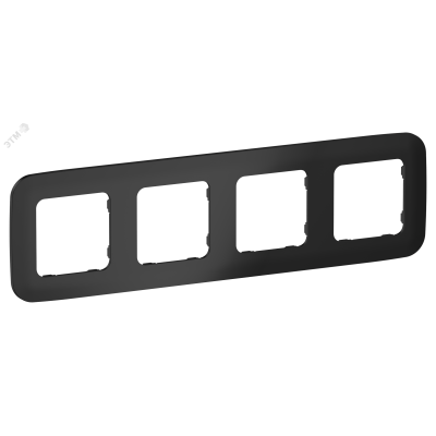 FLITE ARTISTIC Рамка 4-местная РУ-4-А-ФлЧ черный IEK