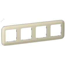 FLITE ARTISTIC Рамка 4-местная РУ-4-А-ФлШ шампань IEK