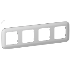 FLITE ARTISTIC Рамка 4-местная РУ-4-А-ФлА алюминий IEK