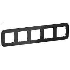 FLITE ARTISTIC Рамка 5-местная РУ-5-А-ФлЧ черный IEK