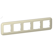 FLITE ARTISTIC Рамка 5-местная РУ-5-А-ФлШ шампань IEK