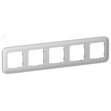 FLITE ARTISTIC Рамка 5-местная РУ-5-А-ФлА алюминий IEK