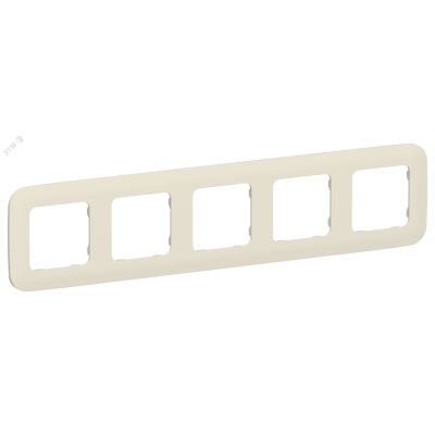 FLITE ARTISTIC Рамка 5-местная РУ-5-А-ФлСл сливочный IEK