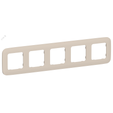 FLITE ARTISTIC Рамка 5-местная РУ-5-А-ФлЛ льняной IEK