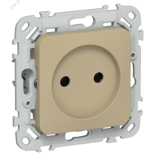 FLITE Розетка без заземления без защитных шторок безвинтовое крепление 10А РС01-1-ФлХ хаки IEK