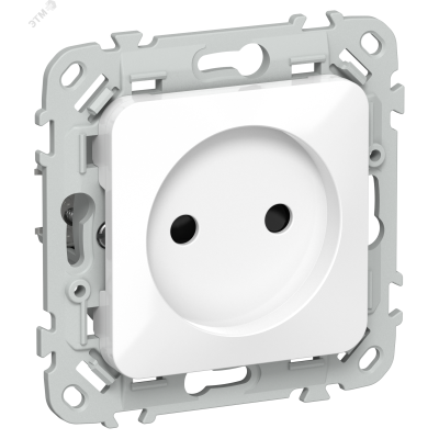 FLITE Розетка без заземления с защитными шторками безвинтовое крепление 10А РСш01-1-ФлБ белый IEK
