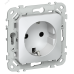 FLITE Розетка с заземлением с защитными шторками безвинтовое крепление 16А РСш11-1-ФлЖ жемчуг IEK