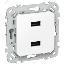 FLITE Розетка USB A+A 3,1А РЮ-2-ФлБ белый IEK