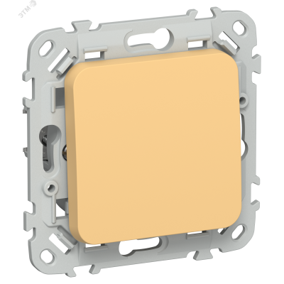 FLITE Выключатель 1-клавишный 10А ВС11-1-0-ФлЗ золотарник IEK