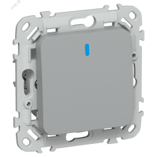 FLITE Выключатель 1-клавишный с индикацией 10А ВС11-1-1-ФлС серый IEK