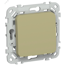 FLITE Выключатель 1-клавишный проходной 10А ВС61-1-0-ФлО оливковый IEK