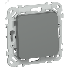 FLITE Выключатель 1-клавишный проходной 10А ВС61-1-0-ФлМА мокрый асфальт IEK