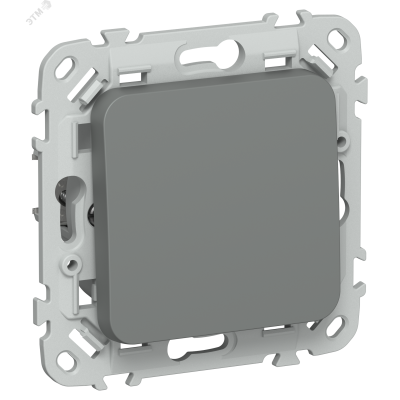 FLITE Выключатель 1-клавишный проходной 10А ВС61-1-0-ФлМА мокрый асфальт IEK