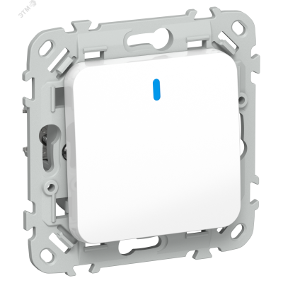 FLITE Выключатель 1-клавишный проходной с индикацией 10А ВС61-1-1-ФлБ белый IEK