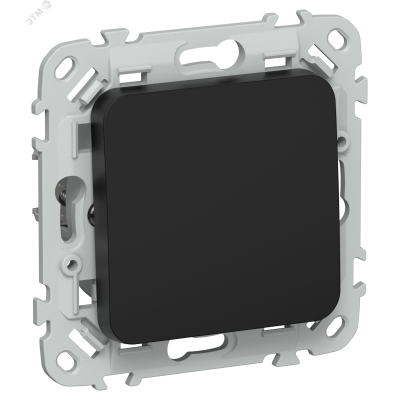 FLITE Выключатель 1-клавишный перекрестный 10А ВС71-1-0-ФлЧ черный IEK