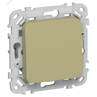 FLITE Выключатель 1-клавишный кнопочный 10А ВС11-2-0-ФлО оливковый IEK