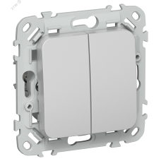 FLITE Выключатель жалюзи 10А ВЖ52-2-0-ФлА алюминий IEK