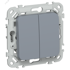 FLITE Выключатель 2-клавишный 10А ВС12-1-0-ФлМ маренго IEK